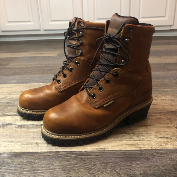 Masterson Boot Co. Brown Men'sSize 7D Boot Brown Boots/Black Laces Soles EUC
